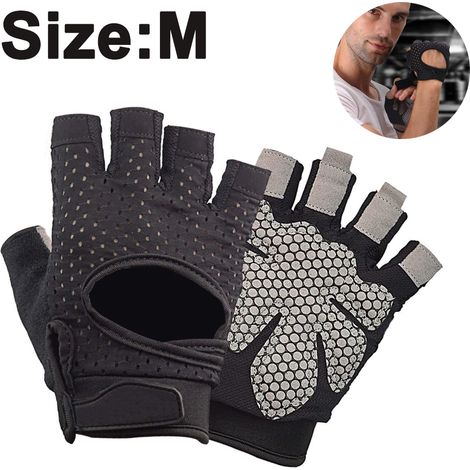 Gants d'entraînement pour haltérophilie et musculation avec support de poignet pour hommes et femmes, protection complète de la paume, pour l'haltérophilie, l'entraînement, le fitness, les exercices d (1/5)