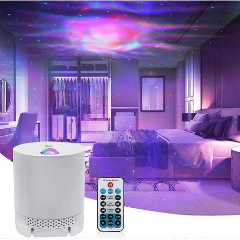 Projecteur d'étoiles et de galaxies, veilleuse nébuleuse exquise effet vagues océaniques avec télécommande, vitesse et luminosité réglables, pour enfants, adultes et bébés. (1/5)