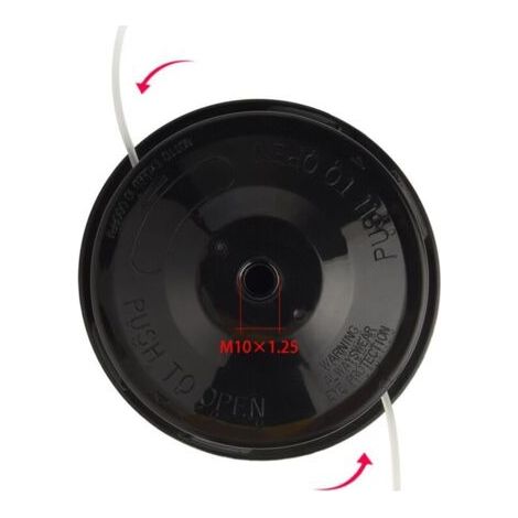 NALOOKAMIC Tête de débroussailleuse universelle Tap & Go - M10 X 1,25 à gauche