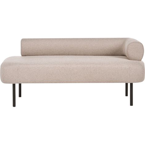 Chaise longue lato destro Rivestimento in tessuto poliestere Gambe in metallo marrone chiaro Mirmande
