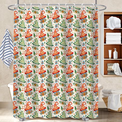 Rideau douche polyester 180x180 dessin rideau étanche pour préparer la maison avant l’arrivée d’invités (1/5)