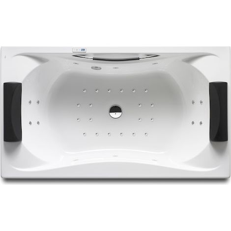 Baignoire rectangulaire hydromassante BeCool Total 1800 x 900 mm - Blanc - Roca (1/3)