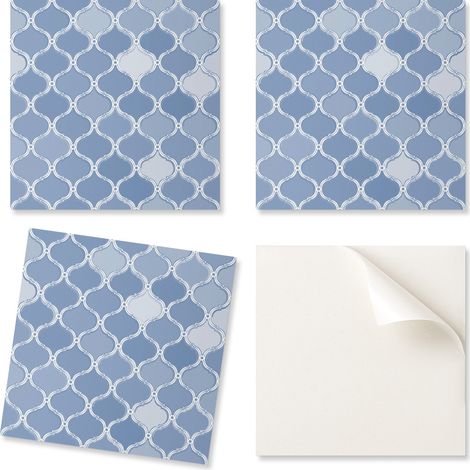 Paquete de baldosas de vinilo con motivo de dormitorio - Patr贸n de mosaico arqueado 20x20x20 cm