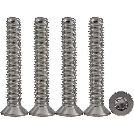 25 vis à tête fraisée M4 x 45 en acier inoxydable 304, vis Torx, vis à métaux, entraînement standard, entièrement filetées (1/5)