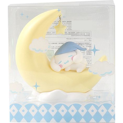 Ortviai Veilleuse LED en forme de croissant de lune avec chien Sanrio – Lumière chaude, design mignon, pile intégrée (1/5)
