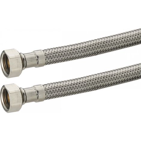 Flexibler Edelstahl-Zufluss Df 1/2 - 1/2 L:150 Dn8 Platte 1 Stück