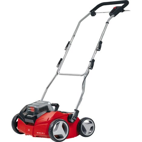 Einhell Scarificateur sans fil sur batterie GE-SC 35 Li Solo - Power X-Change (36 V, Moteur Brushless, Surface conseillée 400 m²) Livré sans Batterie ni Chargeur