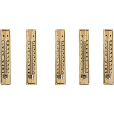 5 PCS Thermomètre en Bois Thermomètre en Verre de Taille Moyenne et — free download