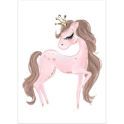 Tableau Mural Enfant - Toile Imprimée Licorne Cisne Princesse Ballet - Décoration Chambre Bébé Fille - 1 Pièce (1/5)
