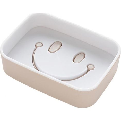 Support À Savon Adhésif En Plastique - Double Étage Détachable - Pour Salle De Bain - 1 Pièce
