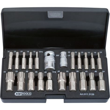 KS Tools - Jeu d'embouts TORX plus, 23pcs - 911.3120