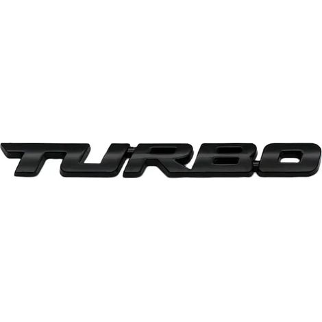 (mini-noir) - Autocollant 3D chromé noir et rouge avec inscription « turbo » pour capot, aile, coffre, arrière, plaque d'immatriculation ou badge. Convient pour capot, aile, coffre, arrière, plaque si (1/5)