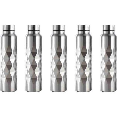 5X Bouteille d'eau en Acier Inoxydable à Paroi 1000 ML Bouteilles de Sport de Gym Bouteille de Boisson de BièRe Portable (1/5)