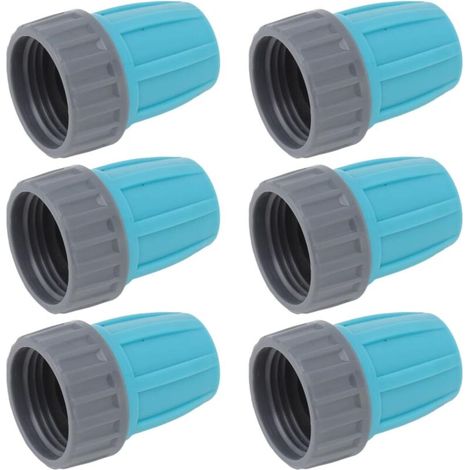 Set mit 6 16-mm-PE-Tropfbewässerungs-Fittings – Langlebige Verbindungen und Kontermuttern für Gartenschläuche, UV- und witterungsbeständig (1/4)
