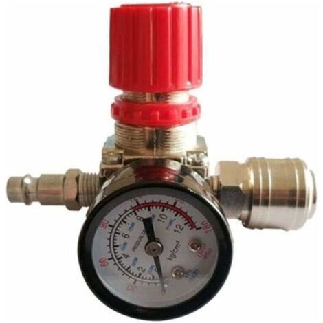Regolatore di pressione per compressore d'aria da 1/4", valvola di regolazione della pressione pneumatica 180 psi 12 bar (valvola a tre vie) (1/5)