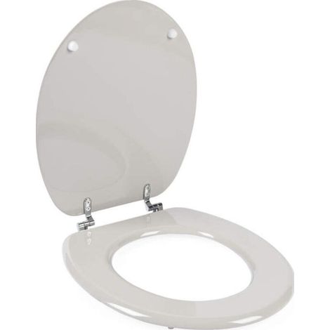 Asiento de inodoro de madera Beldray LA032355PGRY, blanco (1/3)