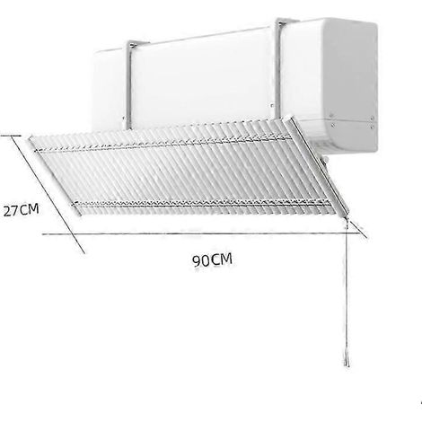 Grilles d'aération en aluminium pour climatiseur, déflecteur d'air anti-flux direct, déflecteur pour climatiseur domestique js (1/5)