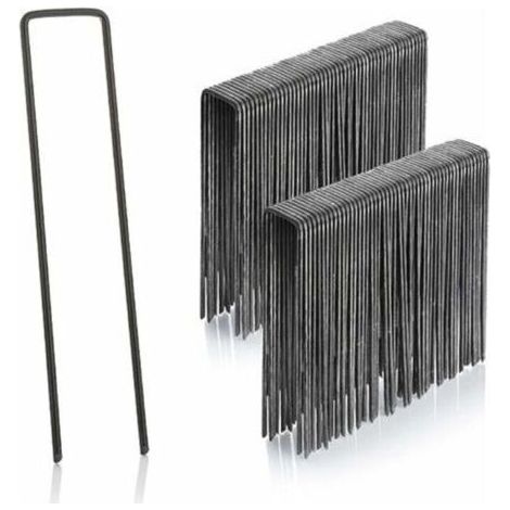 Lot De 100 Piquets Fixation Acier 2,9 Mm Longueur 150 Mm Largeur 25 Mm