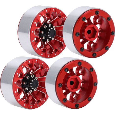 Ensemble de moyeux de roue en métal de 1,9 pouce pour voiture télécommandée SCX10 D90 1/10 (accessoires de mise à niveau) (1/5)