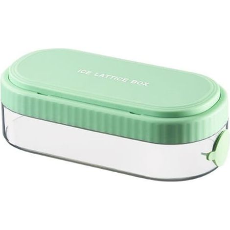 Eiswürfelform zum Öffnen per Knopfdruck, 18 Silikonfächer, schnelles Befüllen mit Deckel (1/5)