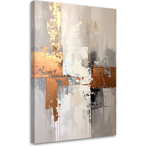 Leinwandbilder Beige goldene Abstrakt 30x45 (1/5)