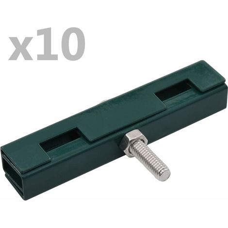 SKM Ensemble de 10 connecteurs de tapis en U de jardin Vert (1/4)
