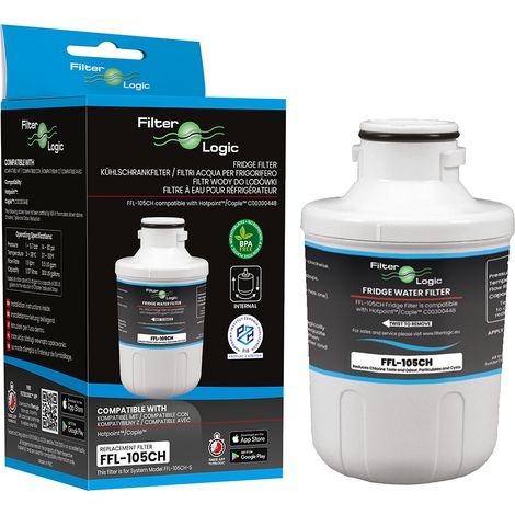 FilterLogic FFL-105CH Fridge Water Filter Compatible Indesit/Hotpoint C00300448 (1/2)