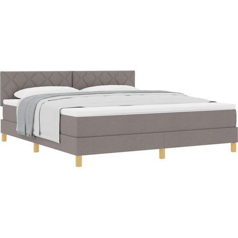 Maison Exclusive - Boxspringbett mit Kissen mit Kopfteil Taupe 18 (1/5)