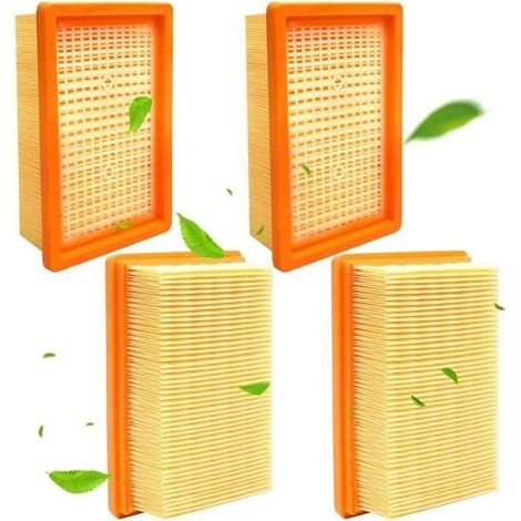 Lot de 2 Filtre Remplacement pour Aspirateur Kärcher WD4 WD5 WD6 MV4 MV5 MV6 plissé Plat (1/4)