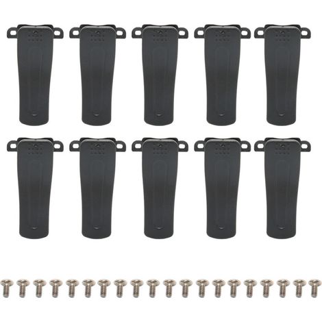 10 pièces Clip Ceinture Radio Plastique pour Talkie-Walkie Baofeng BF-666S BF-777S BF-888S T-200S (1/5)
