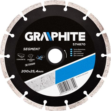 Diamantscheibe 200 x 25,4 mm, segmentiert