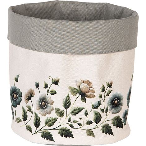 Corbeille à Pain Ronde en Coton Beige - Panier de Table pour Sandwichs - Ø 15 x 16 cm - PANGIVO (1/5)