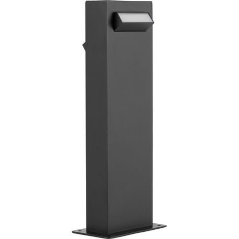 Merano Anchorage Borne Extérieure Aluminium Noir, LED 9W 600Lm 3000K IP65