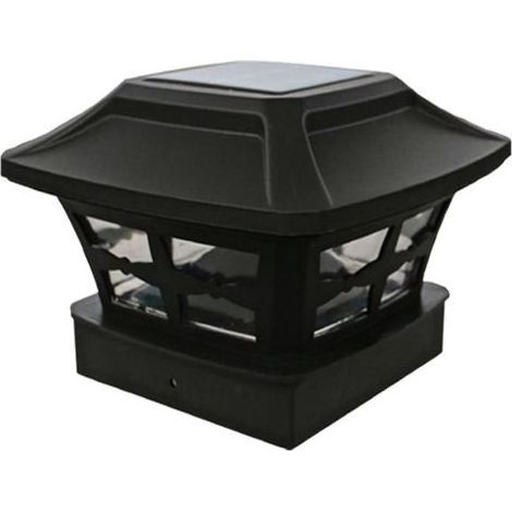 1pièces Lampe Solaire Exterieur Sur Pilier Lampe De Jardin Solaire Étanche Pour Clôture De Cour Jardin (1/5)