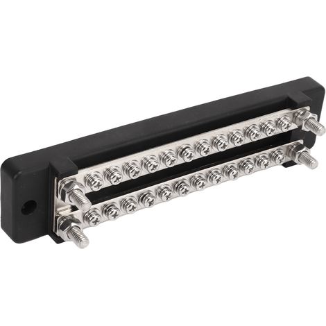 Bloc de distribution électrique 12-48 V CC / 110-300 V CA 150 A avec couvercle, 24 barres omnibus pour camping-car, bateau et camion, avec socle (1/5)