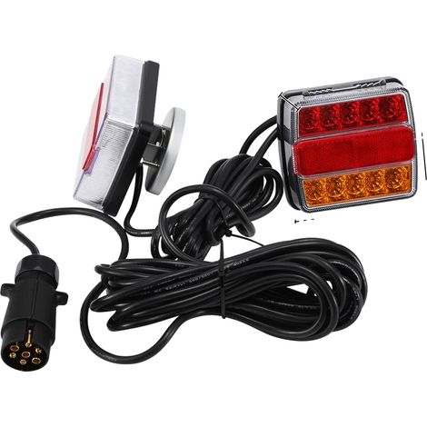Luz trasera para remolque, multifunción, resistente al agua IP68, roja. (1/2)