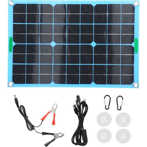 Panneau solaire portable 20W en silicium monocristallin chargeur USB pour batterie (1/5)