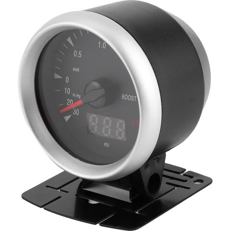 Manomètre Turbo LED Universel 12V 60mm/2,5in Pression -30 à 2,5 BAR Indicateur LED (1/5)