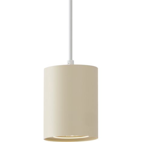 QAZQA Moderne Pendelleuchte Beige mit Weiß für Schienensystem