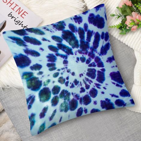 Housse de coussin tie-dye jaune, soleil (1/5)