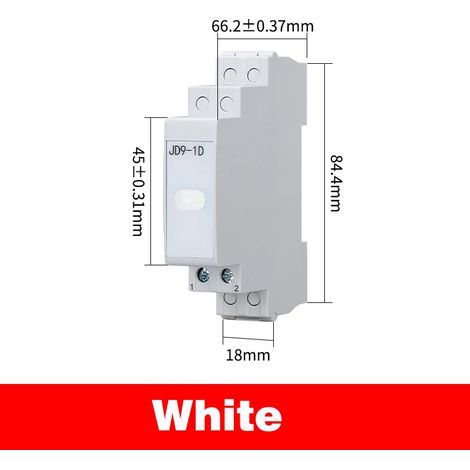 (Blanc AC/DC 220 V) Boîtier de distribution sur rail DIN, voyant d'alimentation, voyant LED, 220 V/24 V, format fin, monop, voyants d'avertissement rouge et vert. (1/5)
