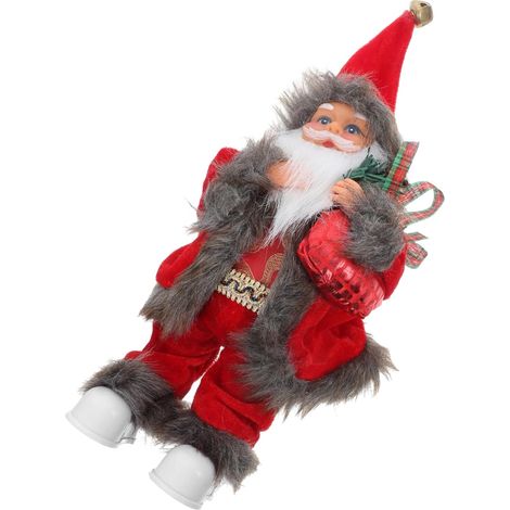 Décoration de Noël Animée Figurine Père Noël Électrique Ornement de Table pour Fêtes Jouet sans Piles Ambiance Festive (1/5)