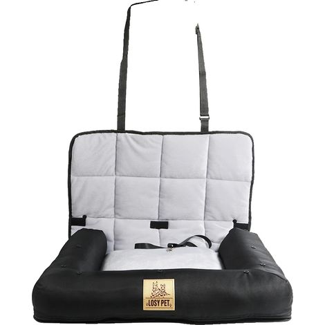 Housse de siège pour animaux de compagnie, facile à nettoyer, compatibilité universelle, Noir, L (1/2)