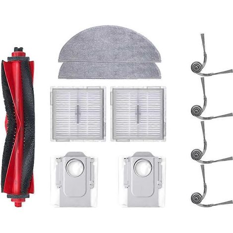 Pour Roborock Q10 X5 / Q10 PF / Q10P Q8+ / Q8 Max Pro Plus Robot Accessoire Main Side Brosse Filtre Serpillière Cloth Sac à poussière (1/5)
