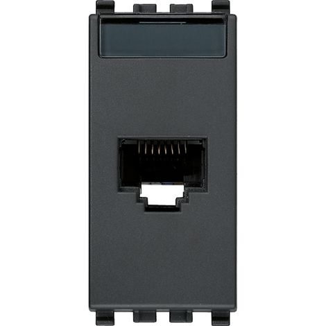 Presa RJ45 Netsafe Cat6A UTP grigio Vimar Eikon 20339.15