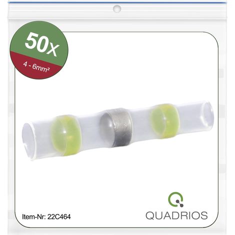 Quadrios 22C464 Prolongateur avec gaine thermorétractable 4.0 mm² 6.0 mm² entièrement isolé jaune 1 set (1/5)