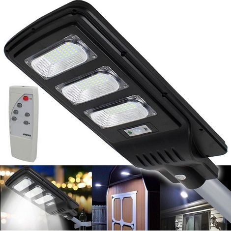 TrAdE Shop Traesio - Lampione Stradale 90led 90w Pannello Fotovoltaico Energia Solare Esterno Ip65 - (1/2)
