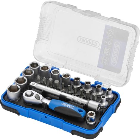 Draper 1/4-Inch Drive Metric Socket Set (25 Pieces) - Model 16354 (1/5)