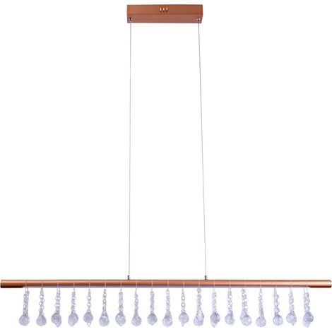Suspension LED Dorée 100 cm en Métal et Plastique pour Salon Salle à Manger Bureau - PANGIVO (1/5)