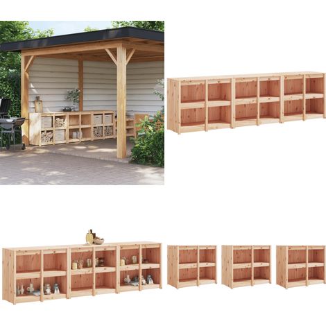 Mobili da Cucina da Esterno MEPPEL 3 pz in Legno Massello di Pino - Mobili da cucina - Legno massello
